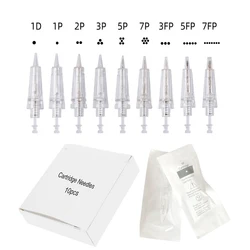 10pcs/box (Bayonet ) Tattoo Needles 1P/3P/5P/7P/3F/5F/7F Permanent Makeup Eyebrow Machine Cartridges.