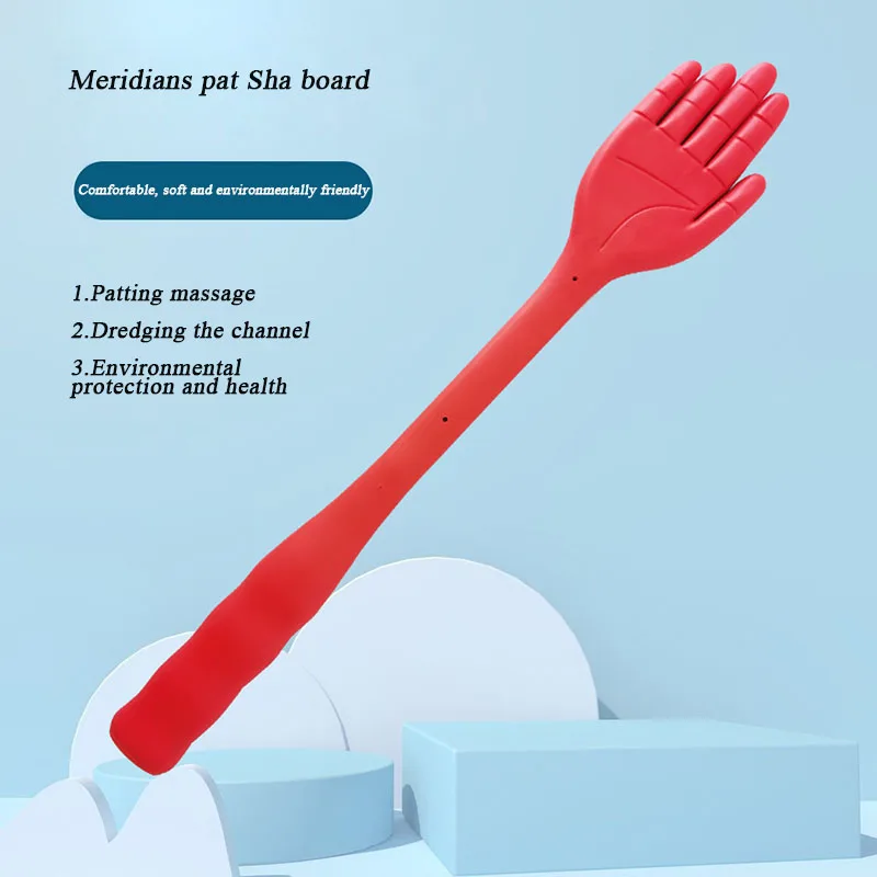 Portable Massage Stick All Plastic Silicone Five Elements Meridian Household Pat Sha Palm Soft And Durable Massage Hammer