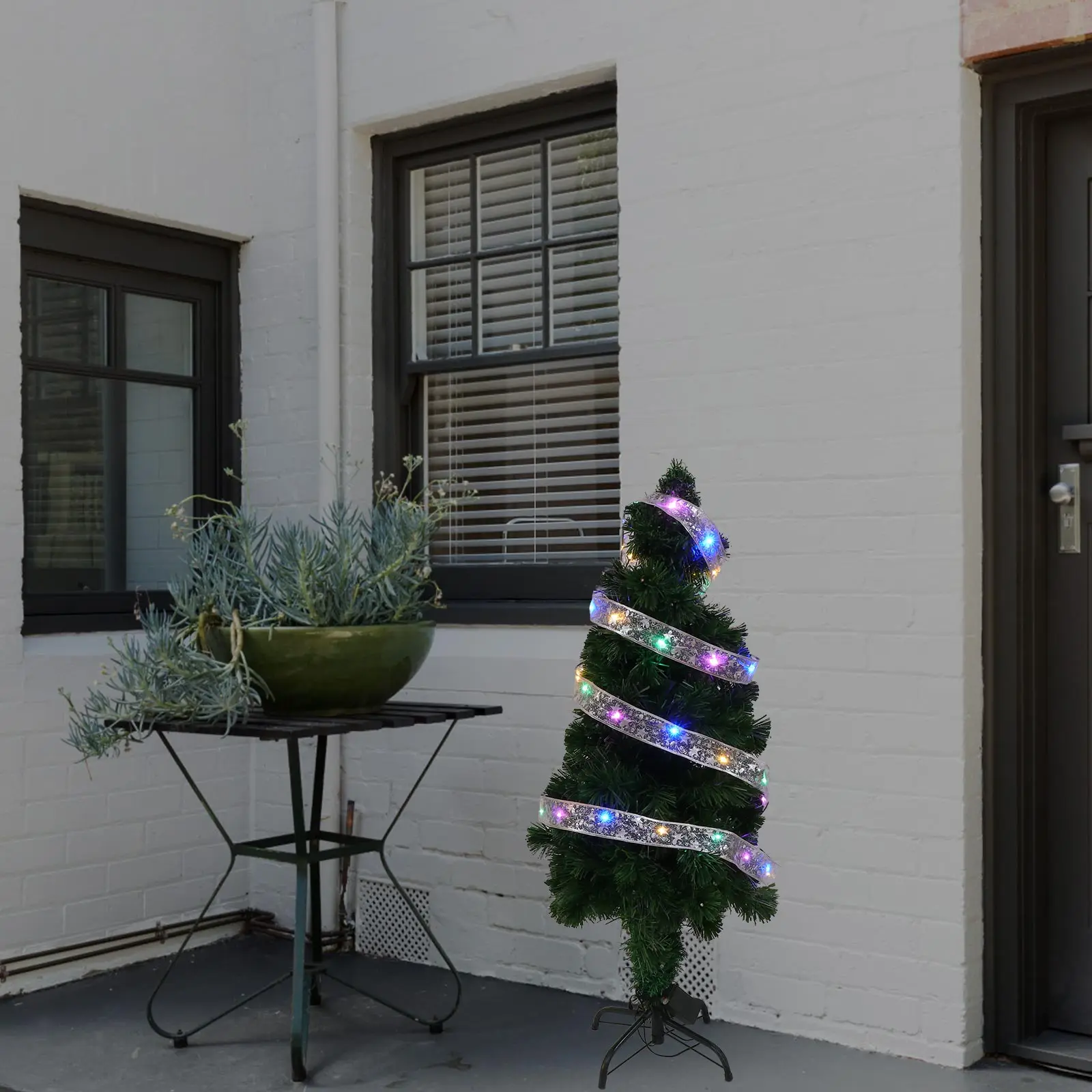 

Christmas Tree Decoration Color Curly Ribbon Trim Garland Outdoor Decorative Rope