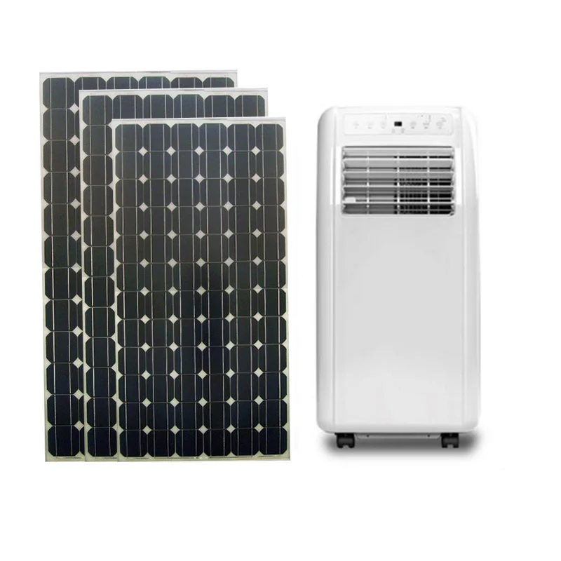 Portable Solar Air Conditioner, 7000BTU 9000BTU 12000BTU AC DC, 100% Solar Powered, Energy Efficient Cooling System