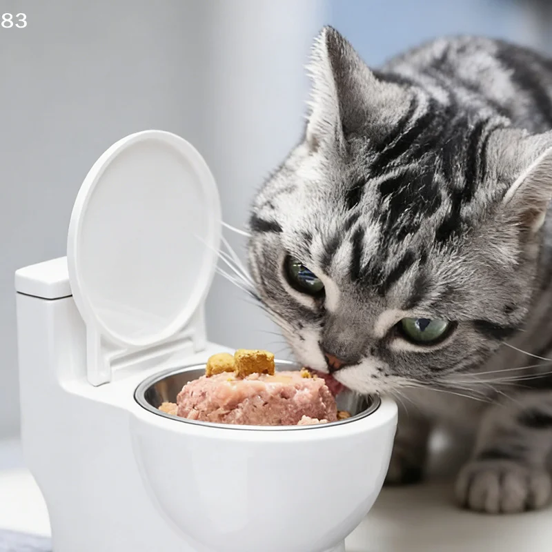 Bebedero para Gatos con Forma de Inodoro, Dispensador de Agua para Mascotas con Forma de Inodoro para Perros y Gatos, Divertido Bebedero Pequeño para Perros y Gatos con Gravedad Divertida