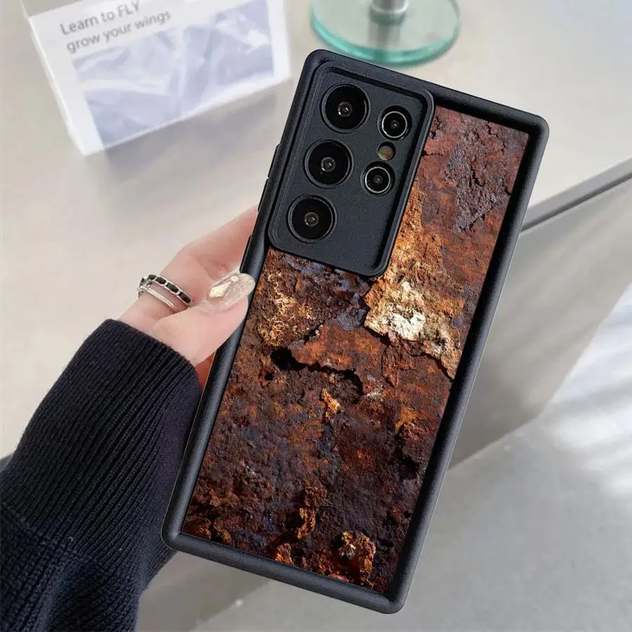 تصميم نمط تقليد الحديد الصدأ الحال بالنسبة لسامسونج غالاكسي S24 زائد S25 حافة S25 الترا S22 S24Ultra S23 FE S20FE S21 لينة #2
