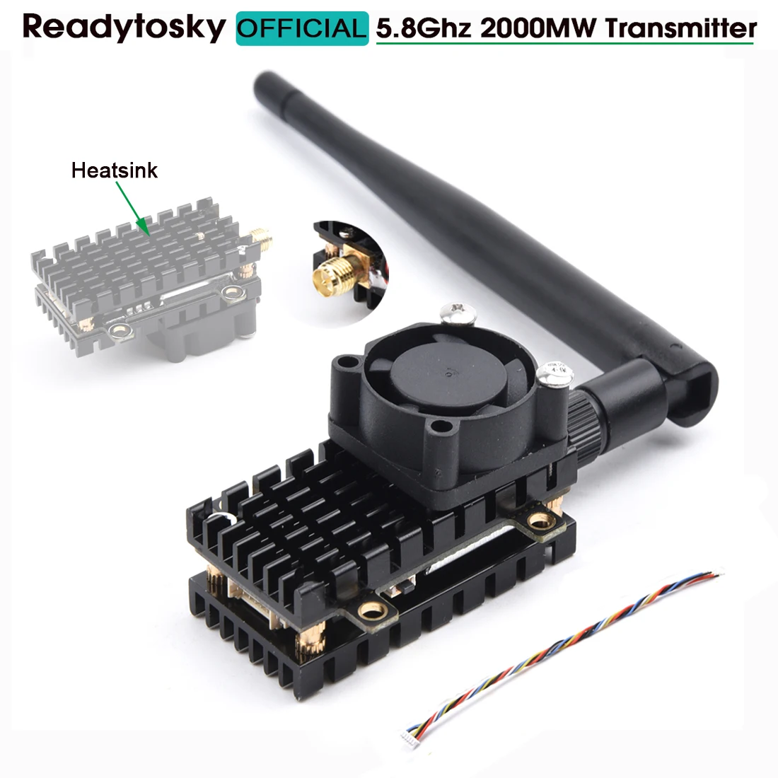 

5.8Ghz 2W TS582000 5.8G 2000MW 8CH FPV Wireless Transmitter Range Over 20Km Video AV Audio Sender for FPV RC Camera Parts