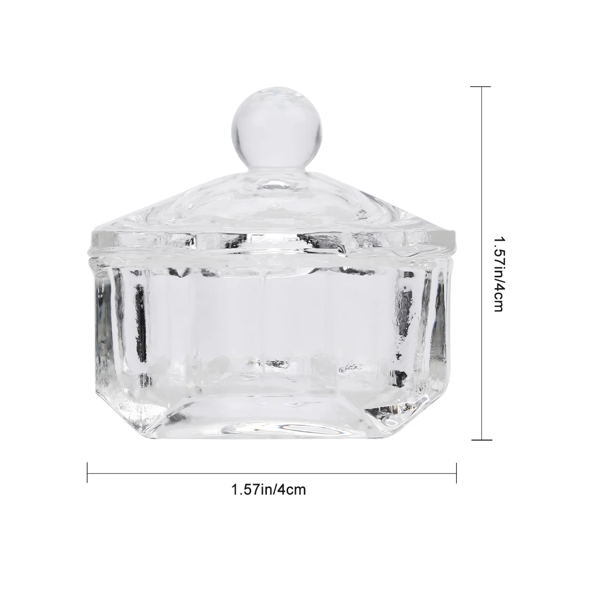 6Pcs Nail Art Crystal Cups Premium Glass Containers for Acrylic Liquid Powder Mixing Salon Use Nail Art Supplies