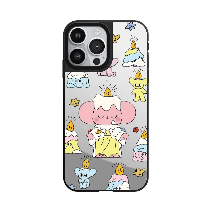Cartoon Cute Octopus Kawaii Mirror Phone Case With MagSafe For iPhone 16 15 14 13 12 Pro Max Plus Antidrop Shockproof Back Cover image 4