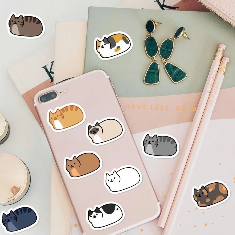 لطيف الحيوانات البلاستيكية ملصق DIY القط Tuo Tuo ملصقات الزخرفية الكرتون Kawaii مجلة ملصق لوازم الحرفية مجلة جديدة ملصق