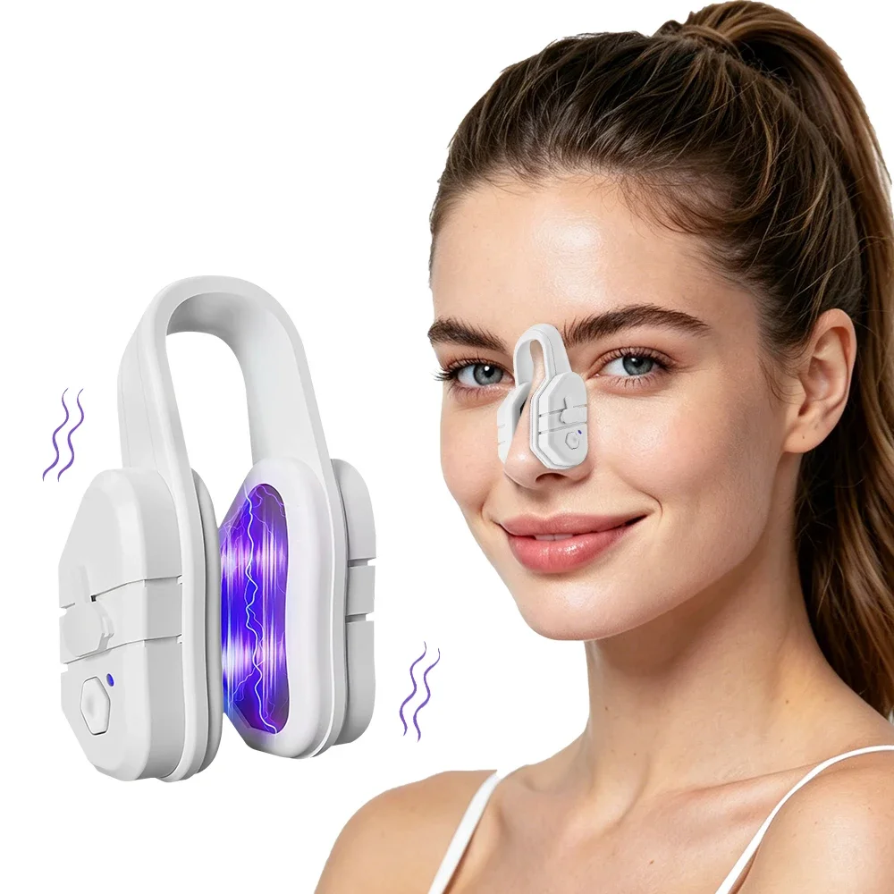 Clip de beauté portable pour le nez, en silicone, machine de modelage du nez, technologie EMS électrique, clip de lifting pour le nez, pour femmes, usage quotidien