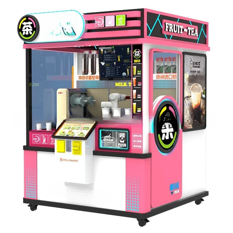 Automatic milk tea vending machine Unmanned milk tea vending machine 24H commercial