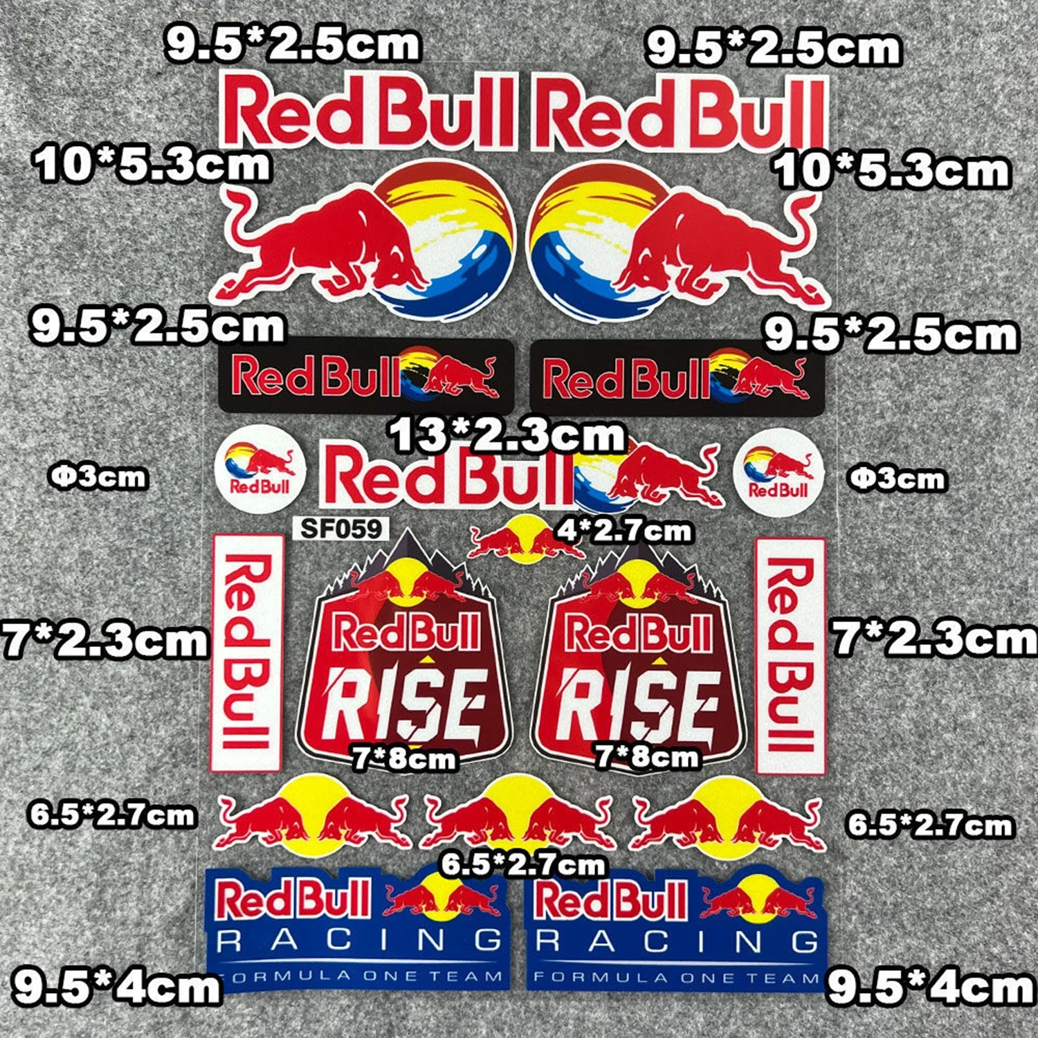 Motorrad Red Bull Aufkleber Logo Auto Motorrad Karosserie Kraftstoff tank Helm Aufkleber reflektierende wasserdichte Dekoration