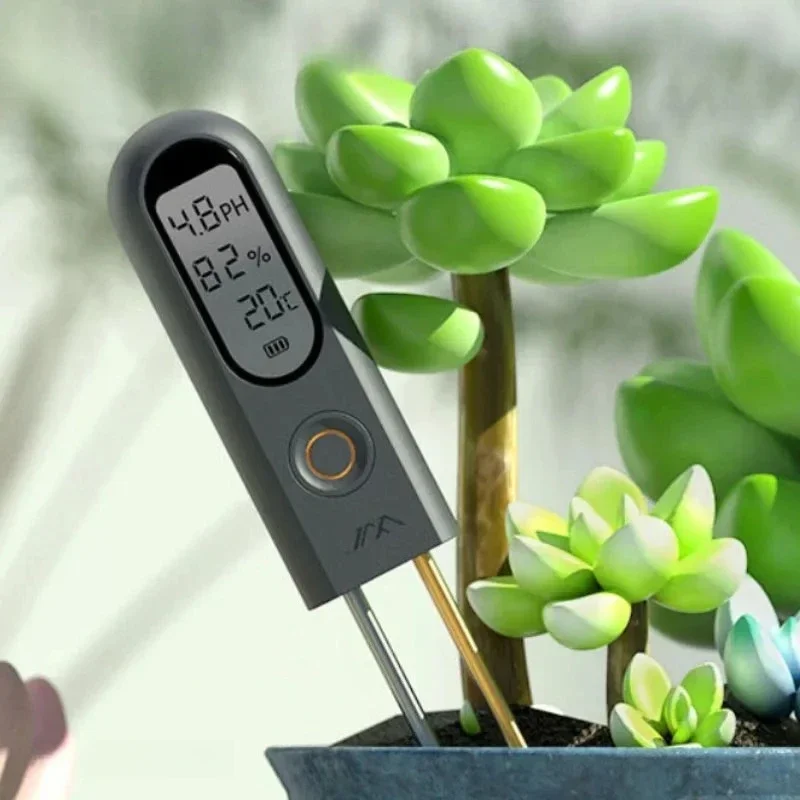 JIMIHOME 3 in 1 Soil Analyzer Electronic Digital Detection PH/humidity/temperature Soil Tester with Display for Gardening
