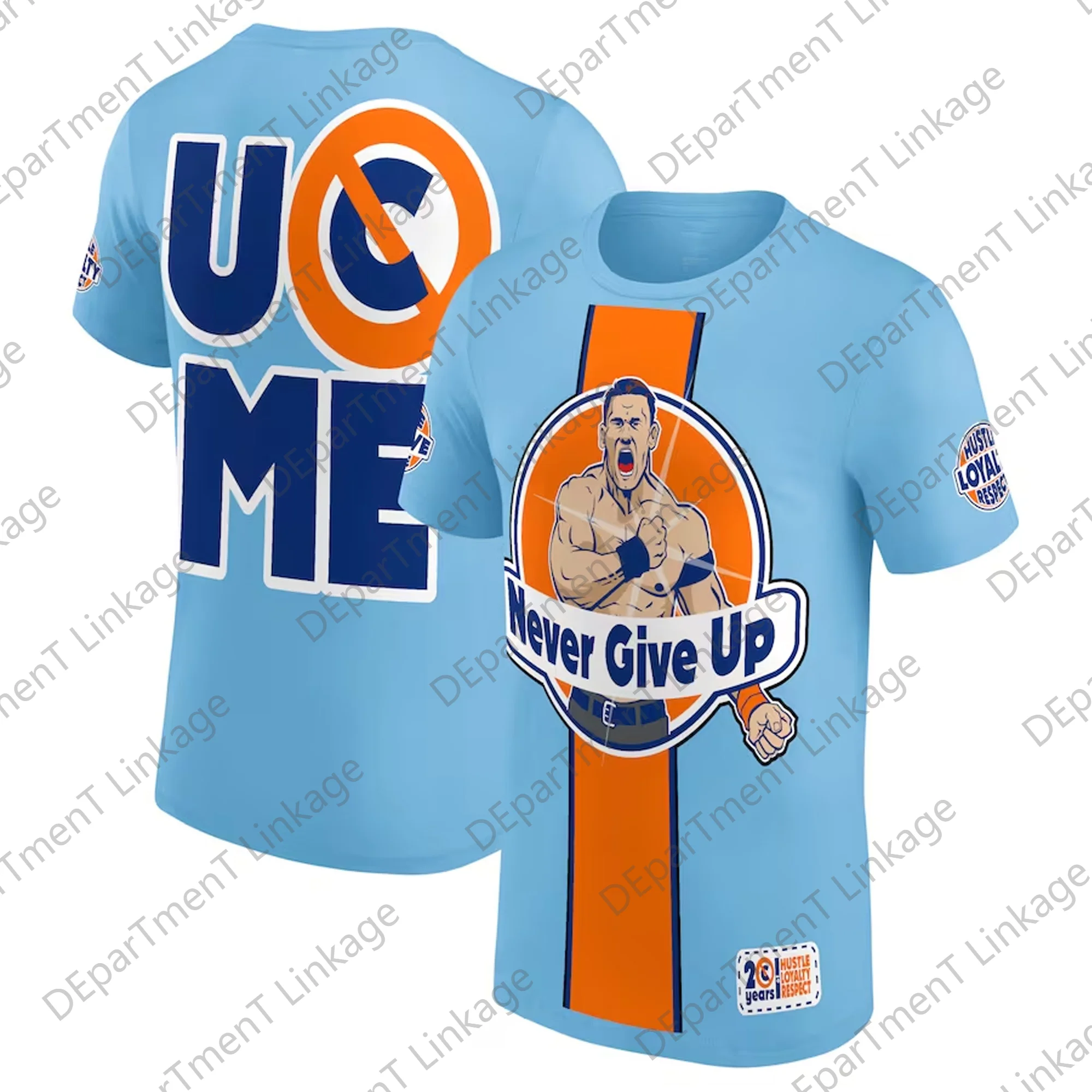 New Arrival 2024 Summer Wrestling Match John Cena Never Give Up T-Shirt Digital Printing Casual Tops For Kids/Adult