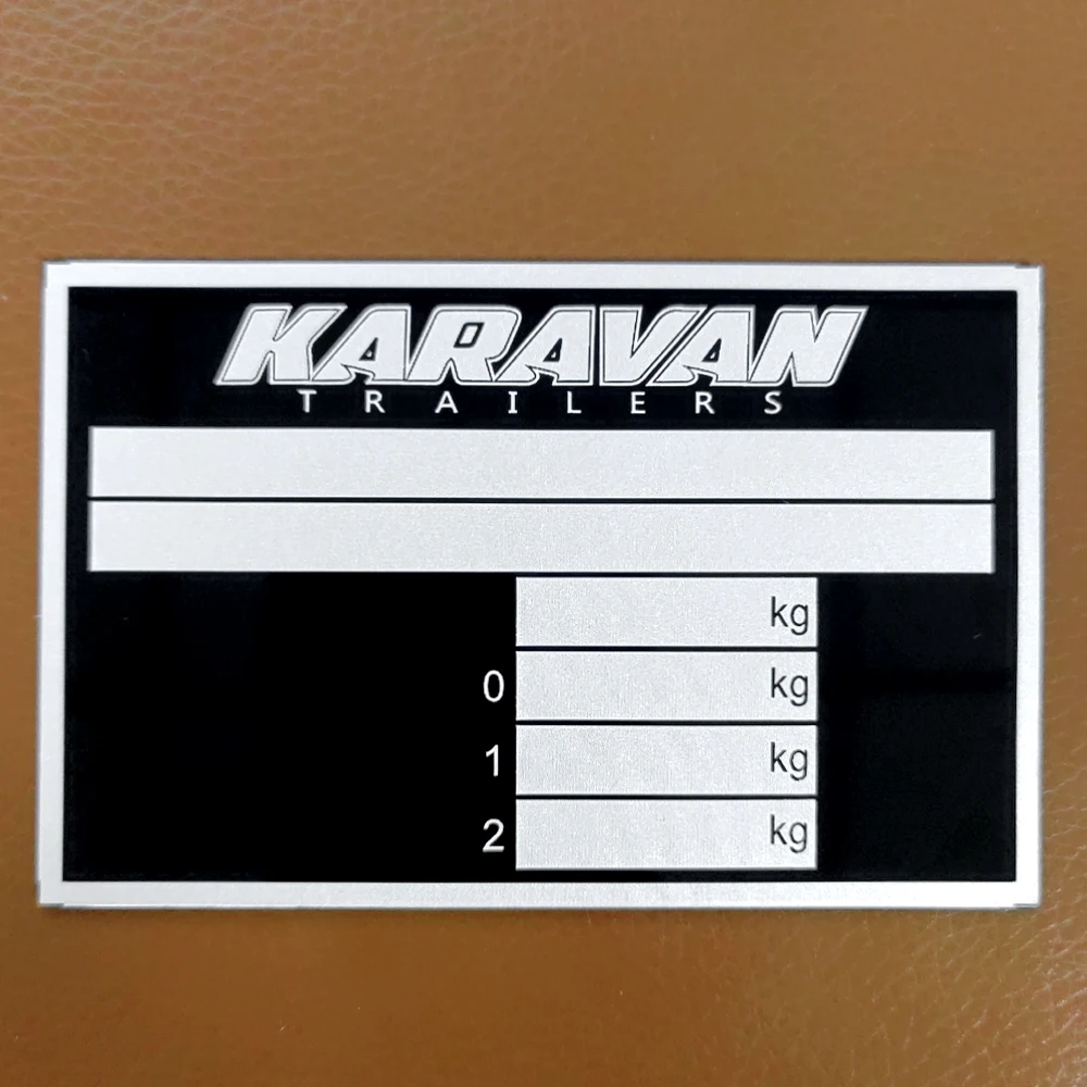 KARAVAN Trailers Aluminum Vin Serial ID Marque Type Chassis Tag Plate Car Truck Equipment RV Parts