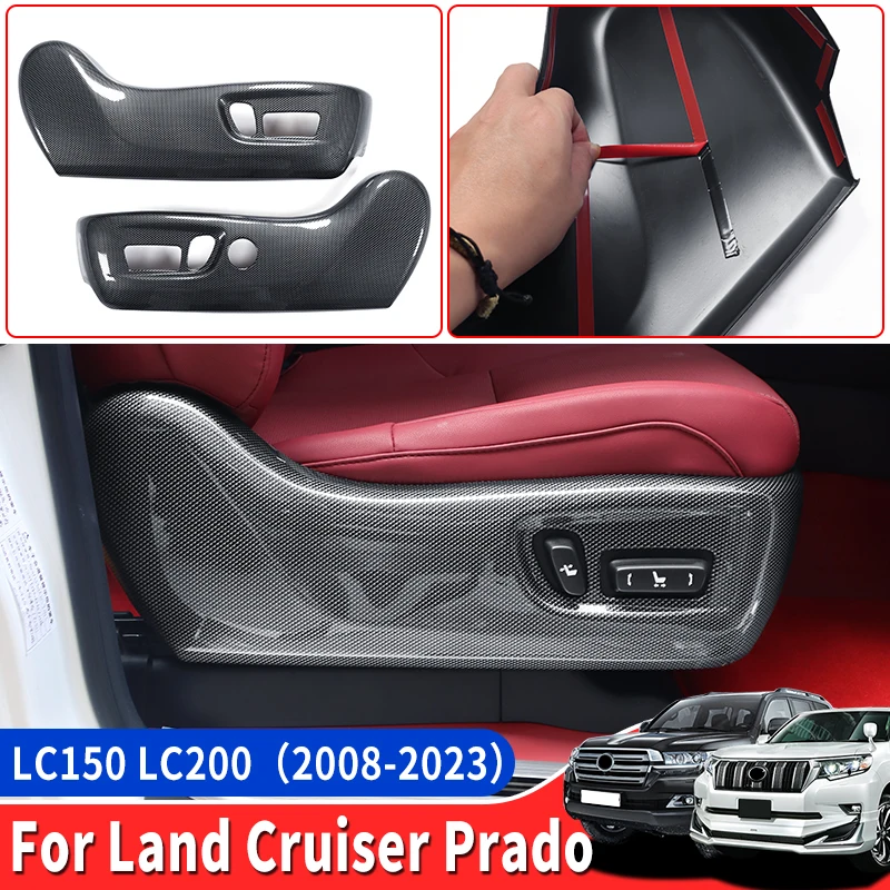 

For Toyota Land Cruiser Prado 150 200 2008-2023 2022 Seat Adjustment Panel Cover LC150 LC200 Interior Protection Accessories