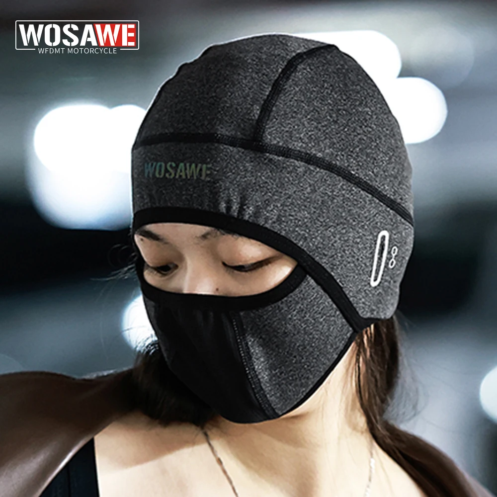 

WOSAWE Motorcycle Balaclava Full Face Mask Winter Breathable Motorbike Riding Neck Face Mask Motocross Ski Mask Helmet Hood Men