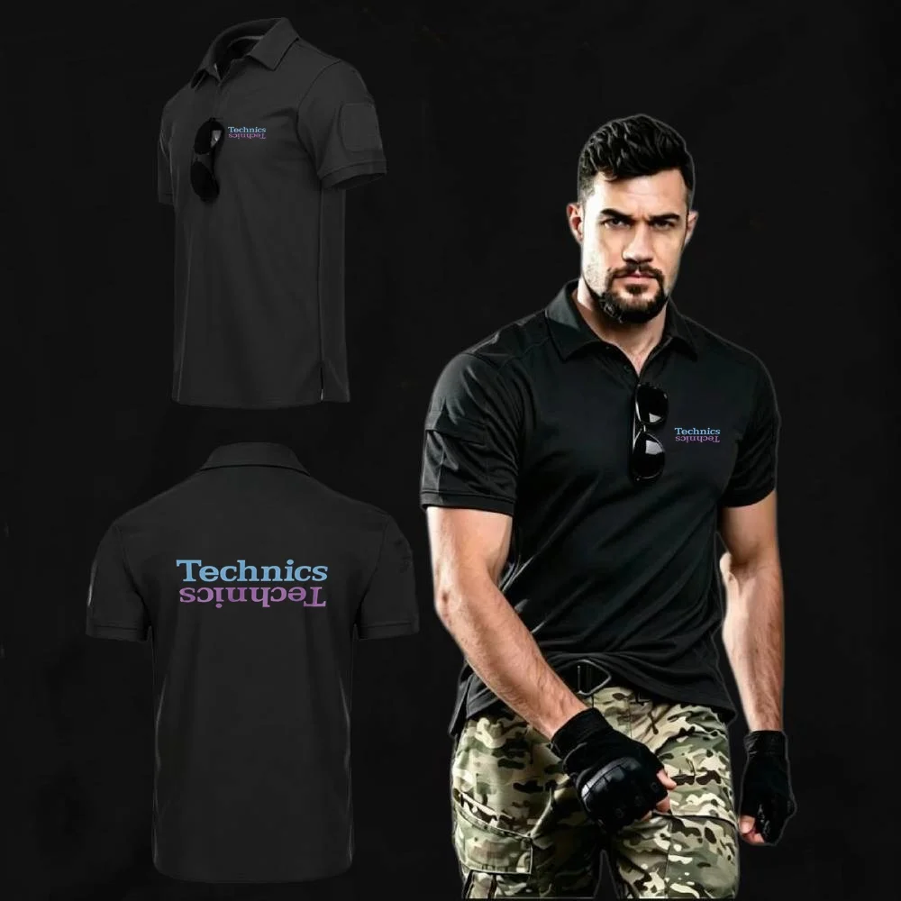 Polo Shirt Military Tacitcal Training Short Sleeved Shirts Technics Youth Top Tees Men's Runing Workout Breathable Mesh Tshirt