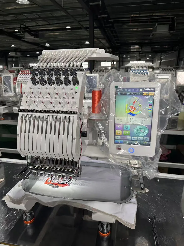 Embroidery Machine For Clothes/Single Head 12 Needles Computerized Hat T-shirt Embroidery Machine Embroidery Sewing Machine