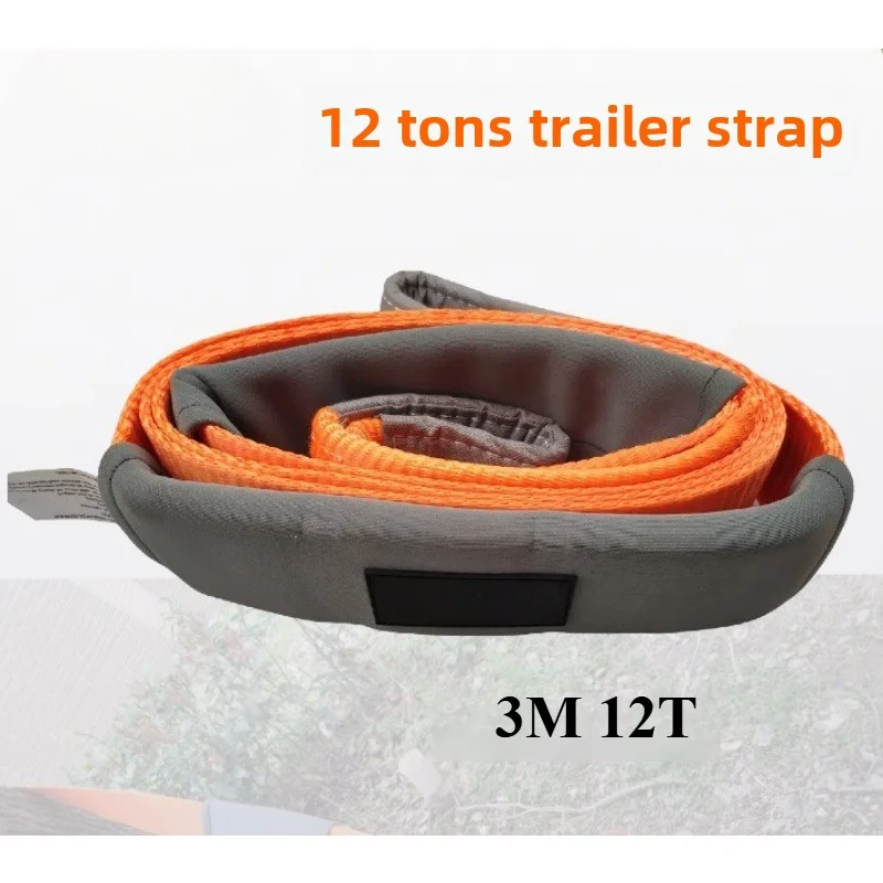 

3M12T Polyester Tow Strap Recovery Kit High-Strength Car Racing Tow Ropes Auto Trailer Winch Towing Strap for Truck Jeep SUV ATV