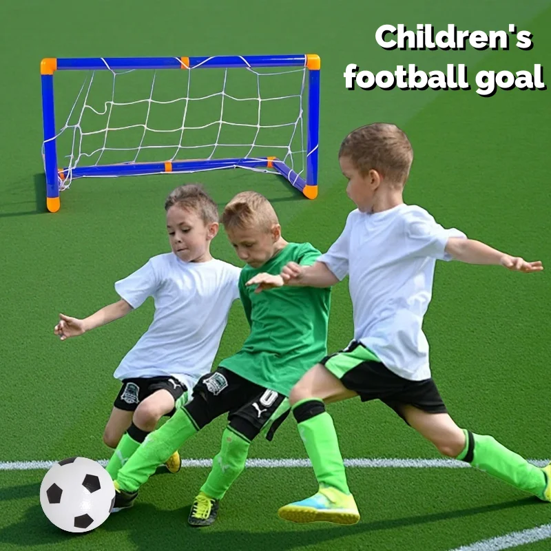 كرة قدم قابلة للطي، مع مجموعة عمود باب قابل للإزالة، مع مضخة هواء، سلع رياضية للأطفال، متانة عالية في المنزل، مناسبة للاستخدام الداخلي والخارجي #1