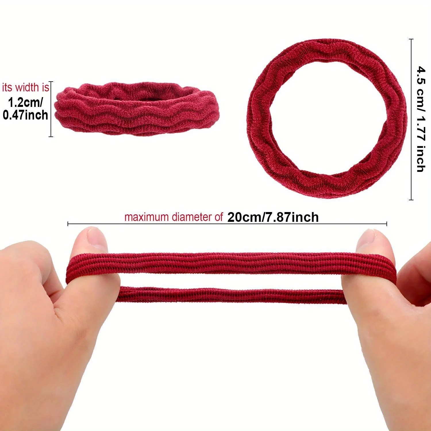 60 Pcs Seamless Hair Ties Ponytail Holders Thick Elastic Hair Tie Cotton No Crease Hair Band  Lightweight Highly Elastic