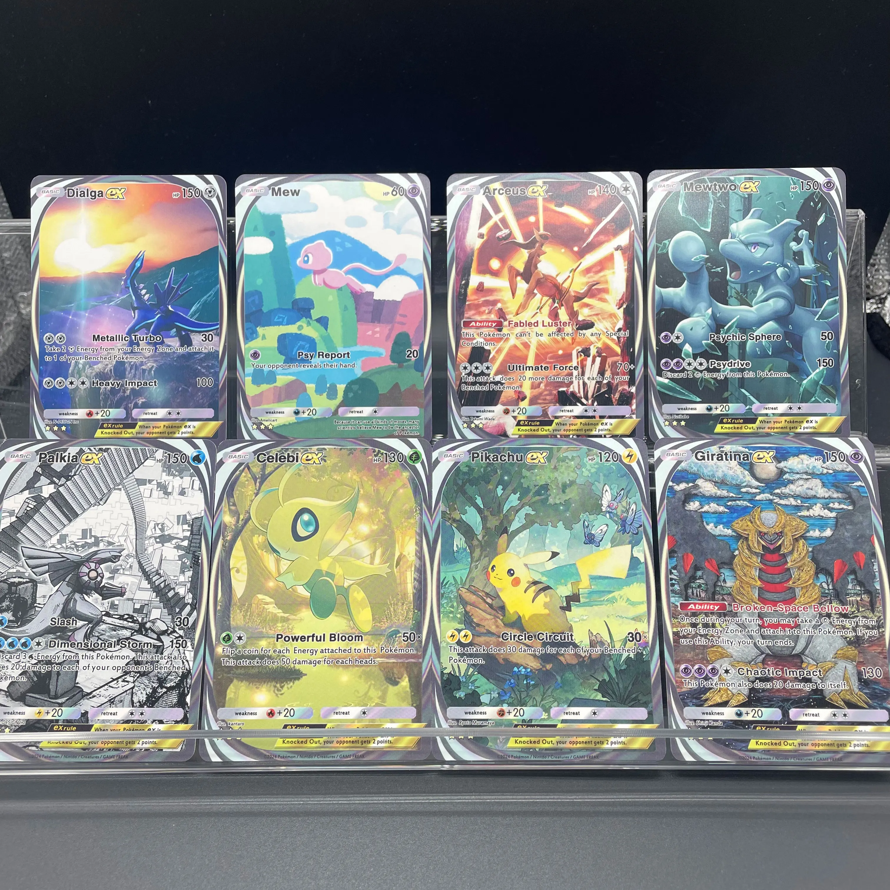 

DIY PTCG Collection Card Mew Arceus Mewtwo Pichu Giratina Dialga Palkia Anime Card Games Party Collection Gift Card
