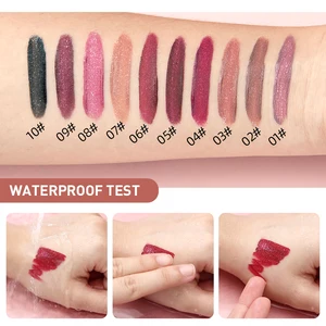 Qibest-Melzbar-Diamantschimmer-Glitzer Lipgloss, matt flüssiger Lippenstift, helle Perle der Lipglasur, Langzeitliptint in Frauen, Frauen-Make-up 10 neue Lippenverkäufe - №3
