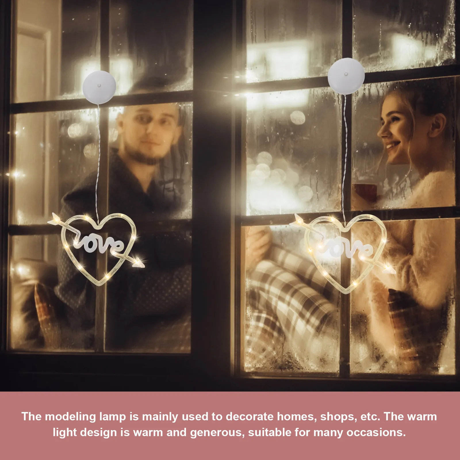 

Уникальный подвесной светильник на присоске для декора магазина, офиса, бара, подарок на День святого Валентина, для создания атмосферы