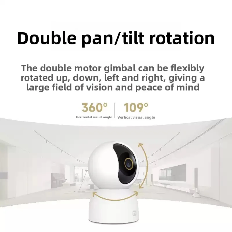 كاميرا Xiaomi الذكية 3 PTZ Edition 5MP 3K Color Night Vision AI كشف الوجه البشري اتجاهين الصوت ثنائي النطاق WiFi CN الإصدار