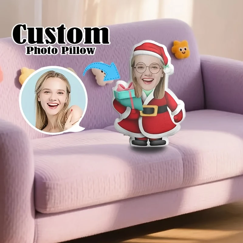 Christmas Beauty Pillow Customization, Personalized Photo Custom Pillow, Digital Double-Sided Printing Design, Suitable for Sofa