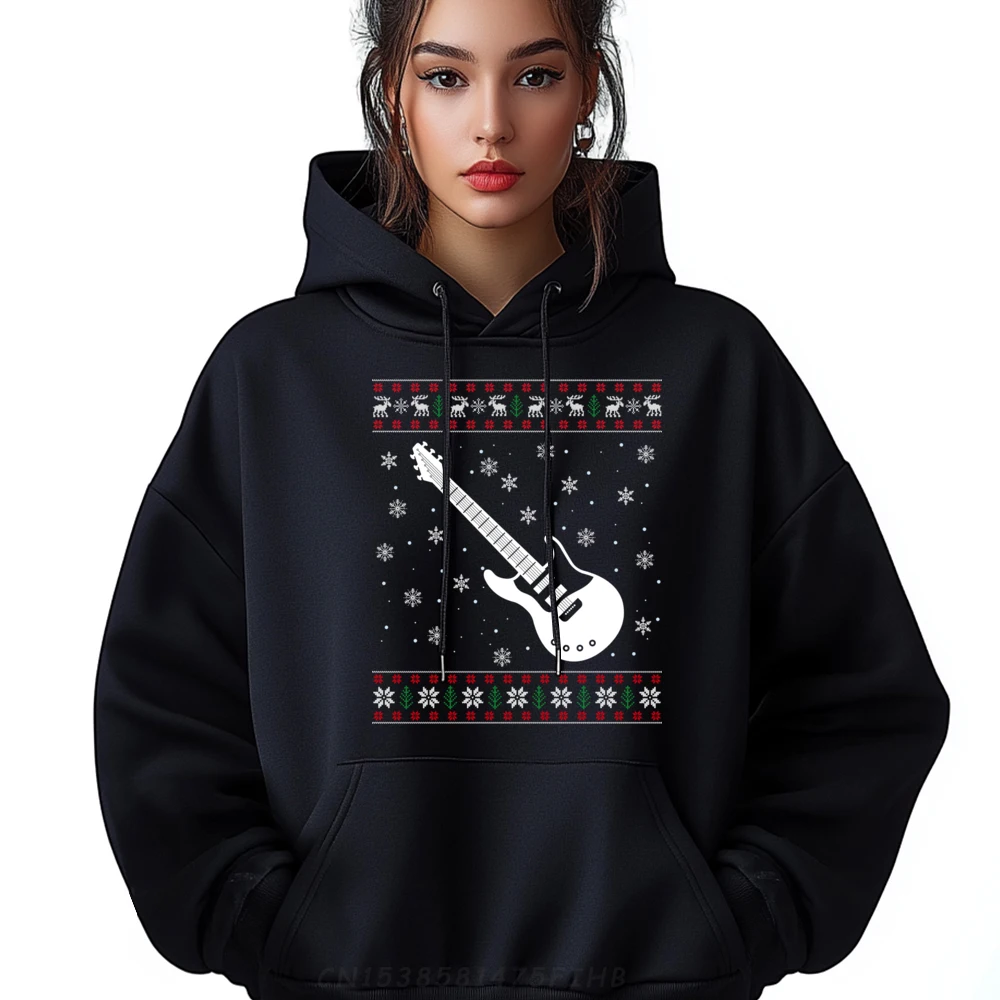 Guitar Music Lover Xmas Ugly Guitar Christmas Printed Sweater Luxury Sweater St Patrick's Day