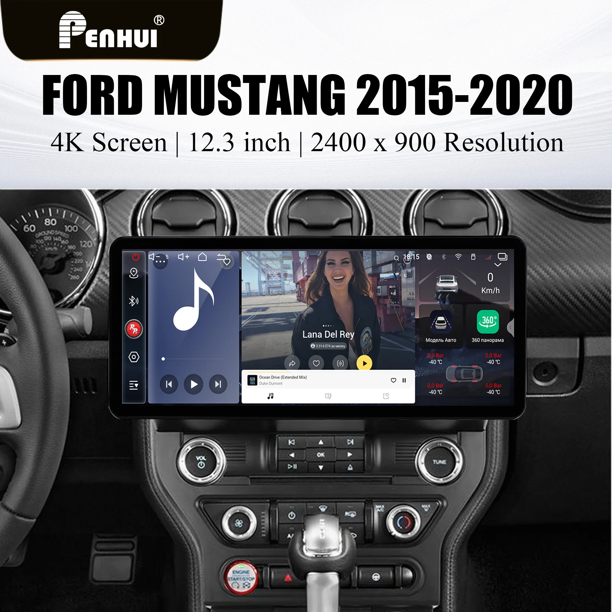 12.3 inch Redpower for Ford Mustang 2015-2020 Crystal Sound 850 Pro Max Android Car Radio Player Screen CarPlay DVD DSP