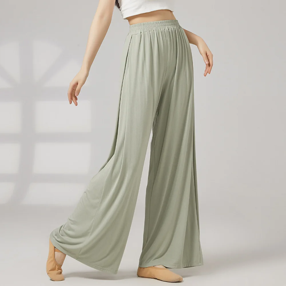 Soft Modal Wide Leg Dance Pants Women Modern Classical Practice Trousers Loose Training Yoga Breathable Gym Apparel