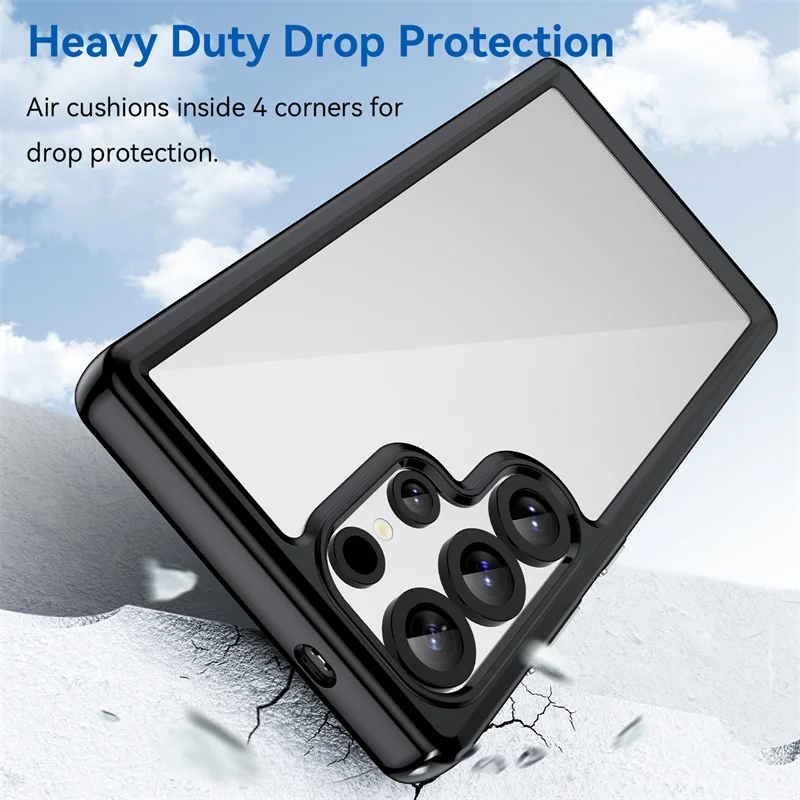 Case for Samsung S25 Ultra Silicon TPU Bumper Crystal Clear Armor Hard Back Cover Case for Samsung Galaxy S25 Ultra S25Ultra 5G