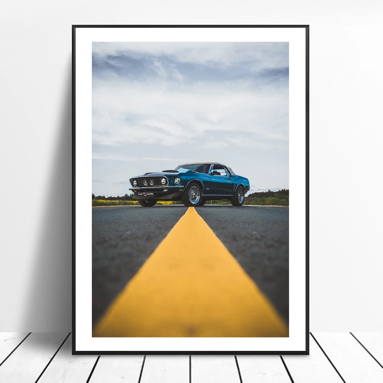 Modern Art Decorative Painting Fords Mustang 1969 On The Road Muscle Car Posters Canvas Printings for Home Room Wall Decor