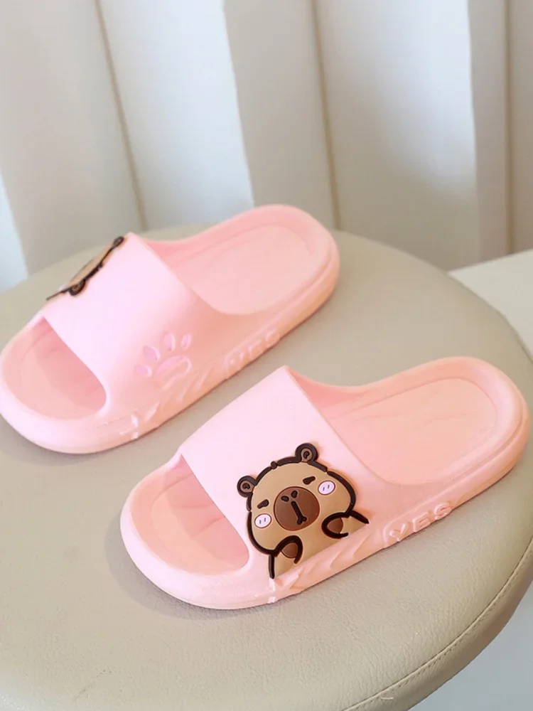 صيف جديد للأطفال إيفا أحذية لطيف كابيبارا نمط الاطفال النعال المفتوحة تو أحذية الشاطئ مريحة أحذية المنزل