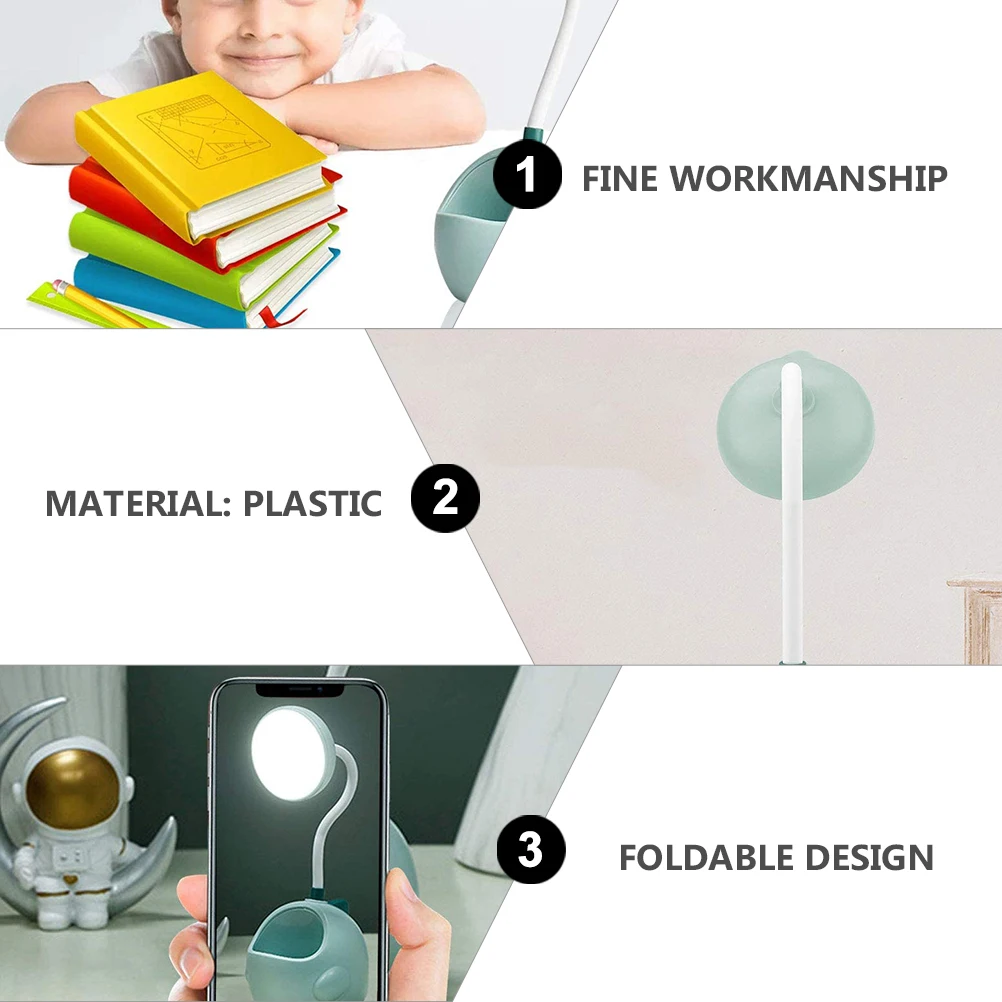 

1pc Cartoon Dinosaur Green Usb Rechargeable Eye Care Light Pen Eye Care Lamp Holder Reading Lamp Small Night Light