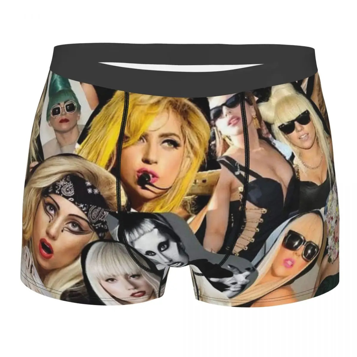 Custom Lady Gaga Mayhem Music Singer Underwear Men Breathbale Boxer Briefs