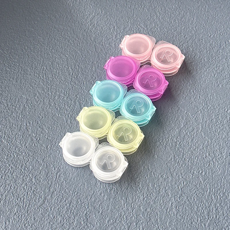 1Pcs Mini Portable Contact Lens Case Eyes Contacts Care Container Box Contact Lenses Storage Box Clear Colored Contact Lens Box - Image 5