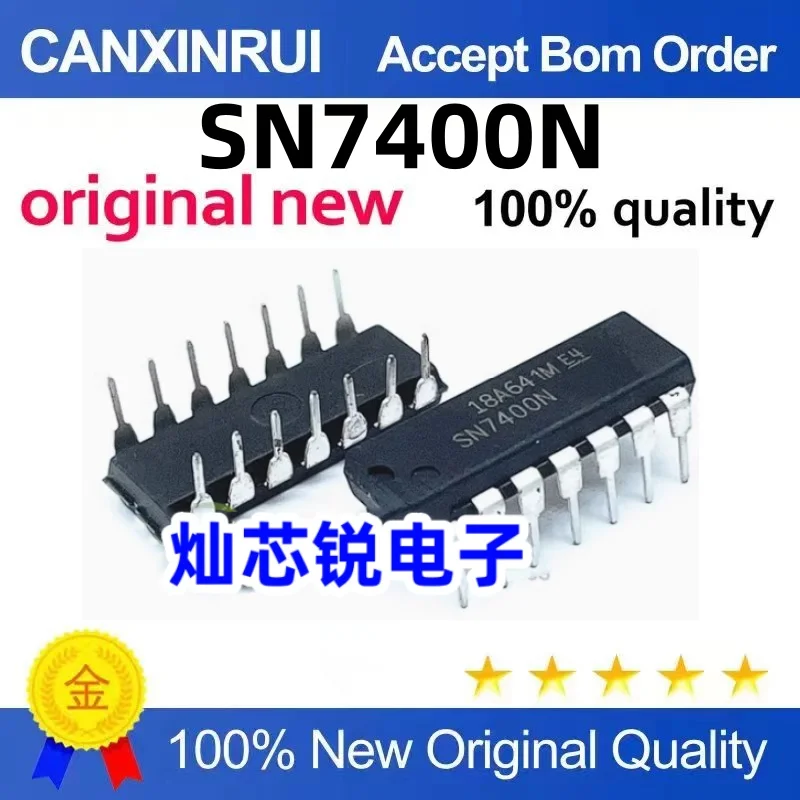 （20 pieces）SN7400N 7400N In-Line DIP14 Logic Gate Quad 2-input positive and NAND gates