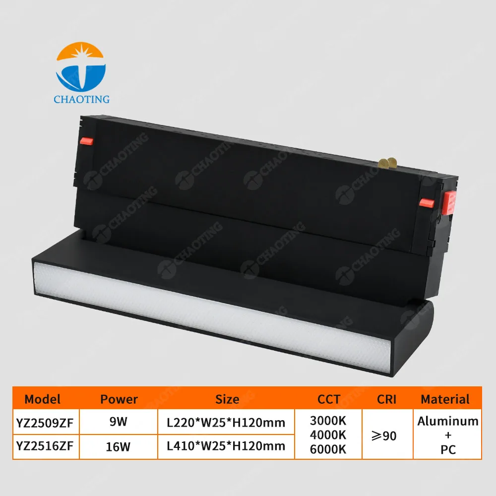 Proiettore pieghevole per luce di inondazione a LED COB con binario magnetico regolabile per decorazioni per interni Home Office Lampada lineare da incasso Certificazione CE