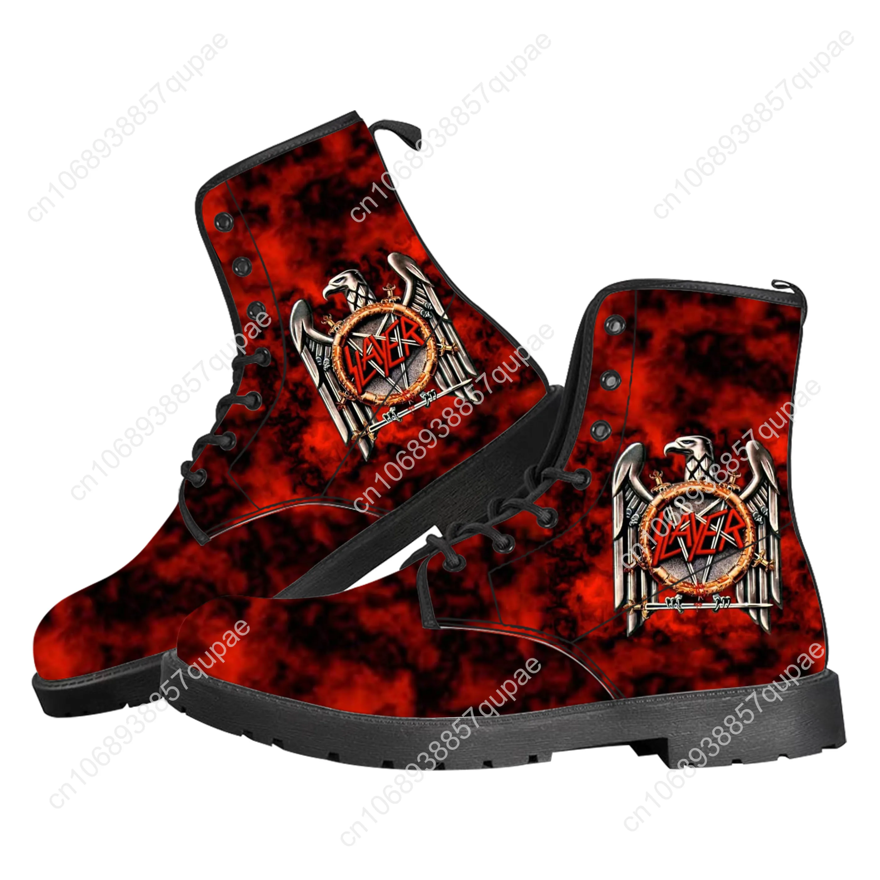 Slayer Heavy Metal Rock Band Horror Scary Casual Boots Men Women Teenager Shoes Fashion 3D Boot Couple Customize Made Shoe