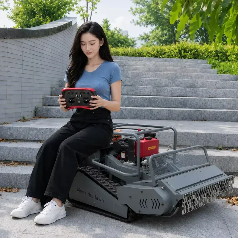 Low Price 800mm 1000mm 1200mm RC Flail Lawn Mower With Tracks Home Garden Agricultural Use