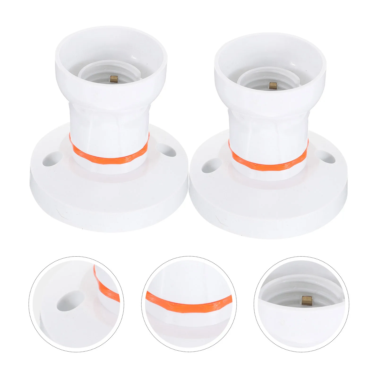 

2Pcs Dual Use Light Bulb Socket E27 B22 Base Fine Workmanship Ceiling Lamp Holder Durable Sturdy Socket Lamp Base