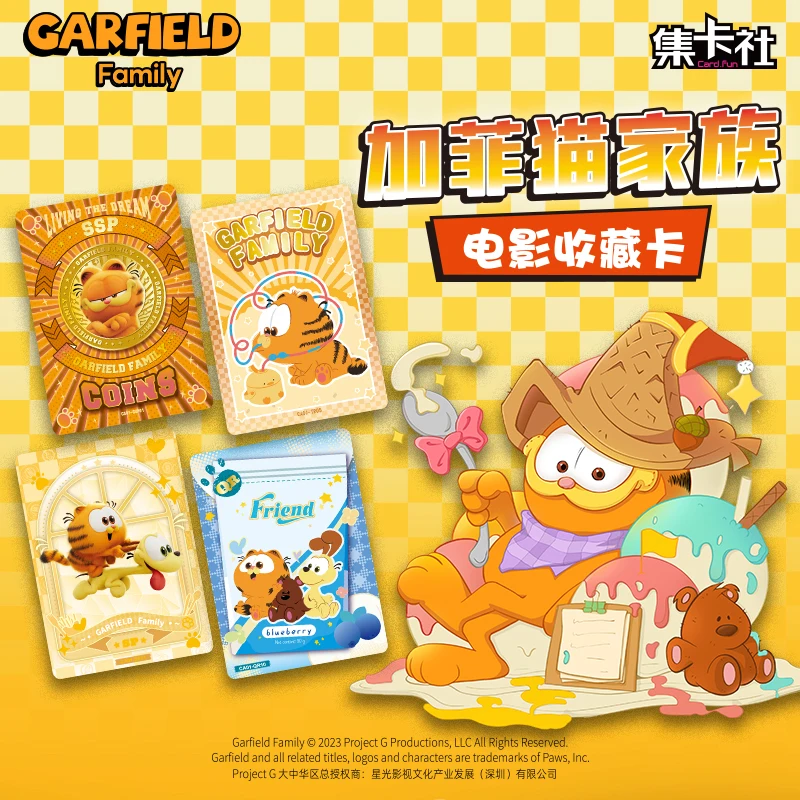 Card.fun Genuine Garfield Cards Garfield Family SEC SP Anime Collection Cards scatole di plastica giochi da tavolo giocattoli regali di compleanno