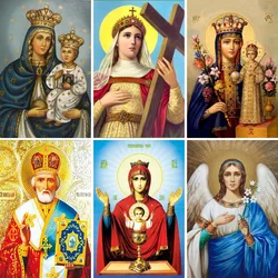 5D DIY Diamond Painting Mosaic Orthodox Icons Cross Stitch Kit Full Square Diamond Embroidery Mother of God Home Decor Gift