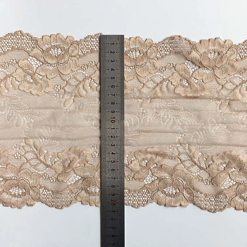 50Yards Elastic Lace Fabric DIY Craft Sewing Supplies Decoration Accessories For Bikini Underware Lace Trim 20cm Wide