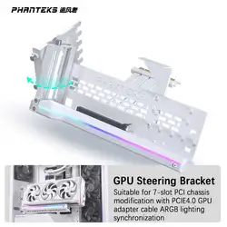 PHANTEKS GPUKT 4.0 ARGB rotatable video cards bracket kit with PCIe 4.0 graphics card adapter cable 220mm Support 40 series GPU