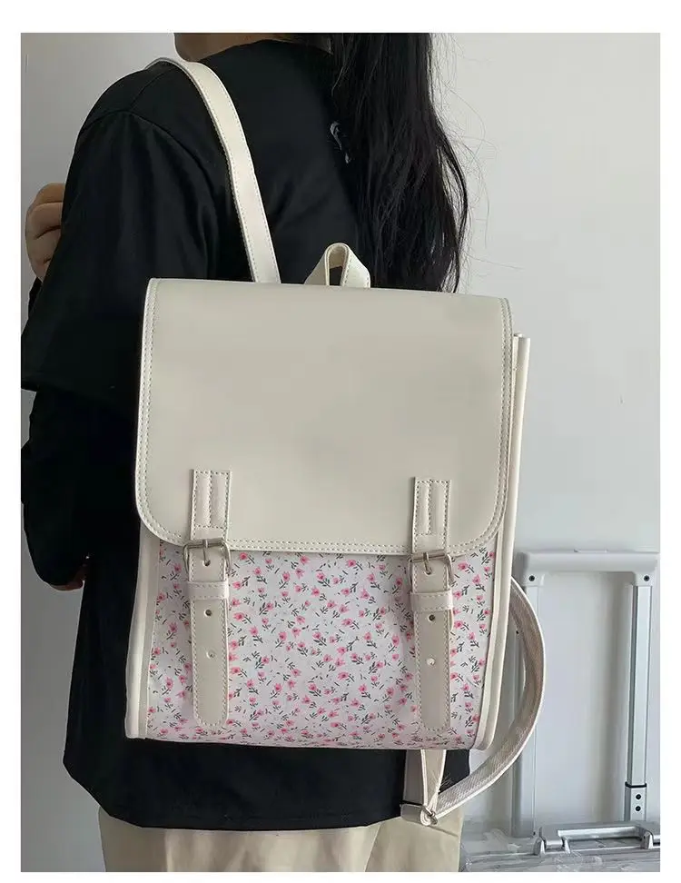 Niche Spring and Summer New Small Floral Backpack Mori Department Lady Large Capacity Computer Backpack Japanese Korean Version