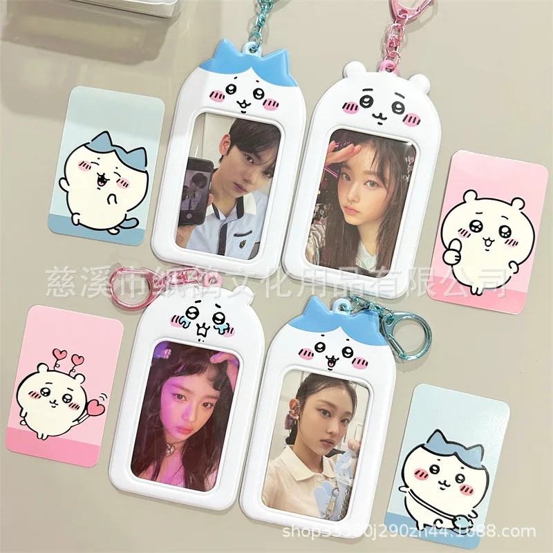 Japanese Comic PVC Card Holder Star Chasing Small Card Storage Bag Photo Protective Cover Display Pendant