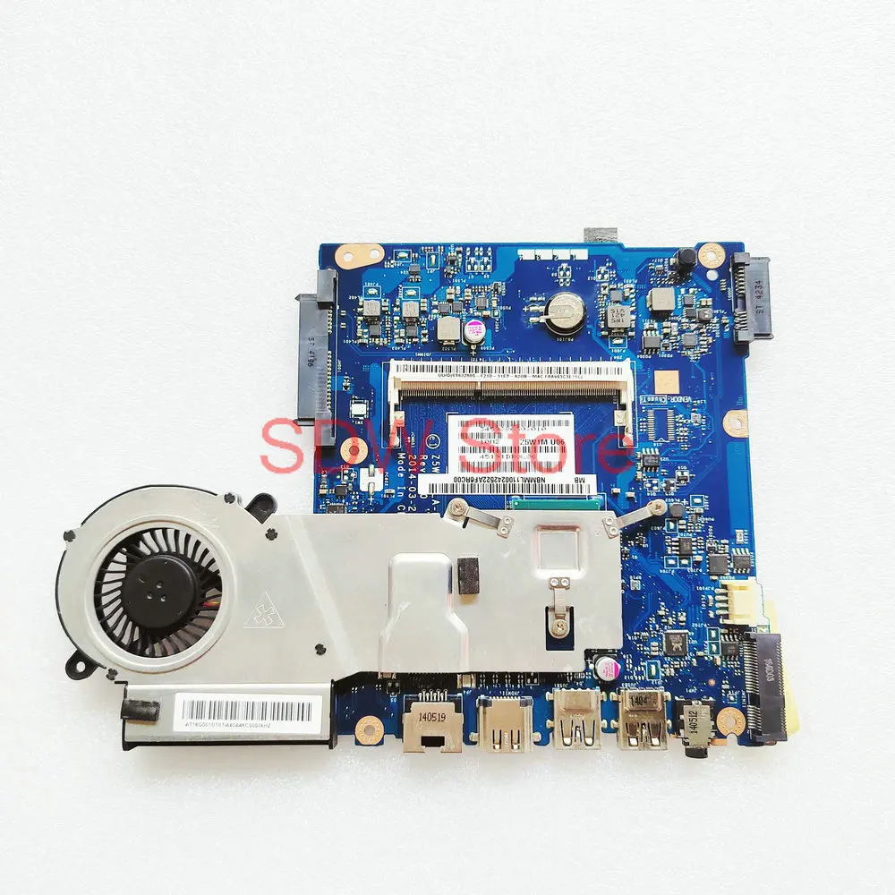 

For Acer aspire ES1-511 Laptop Motherboard NBMML11001 Z5W1M LA-B511P Mainboard + CPU + Heatsink+ Fan DDR3