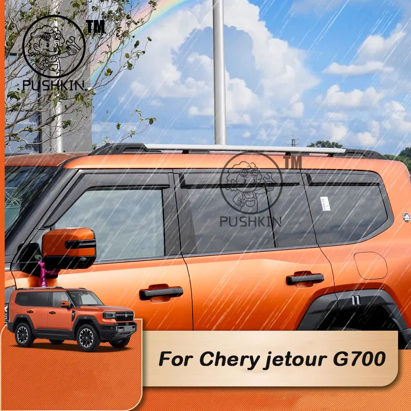 

For Chery Jetour G700 2025 2026 Car Window Visor Shelte Rain Eyebrow Vent Awning Deflector Guard Trim Cover Accessories